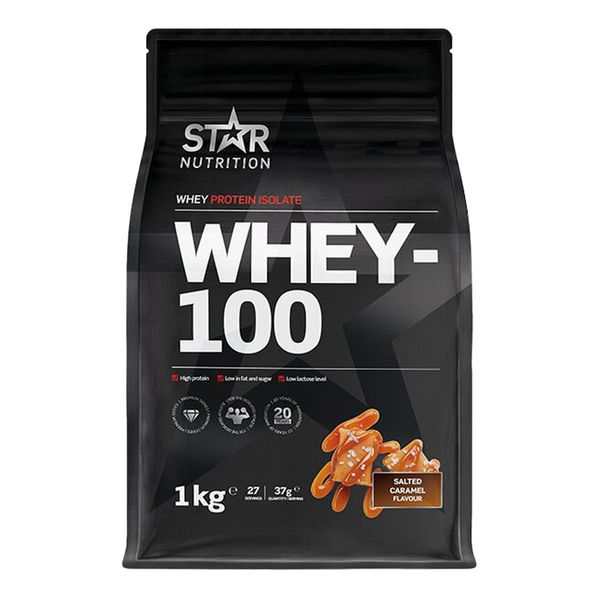 Hovedbilde Star Nutrition Whey 100 Myseprotein - Salted Caramel 1kg