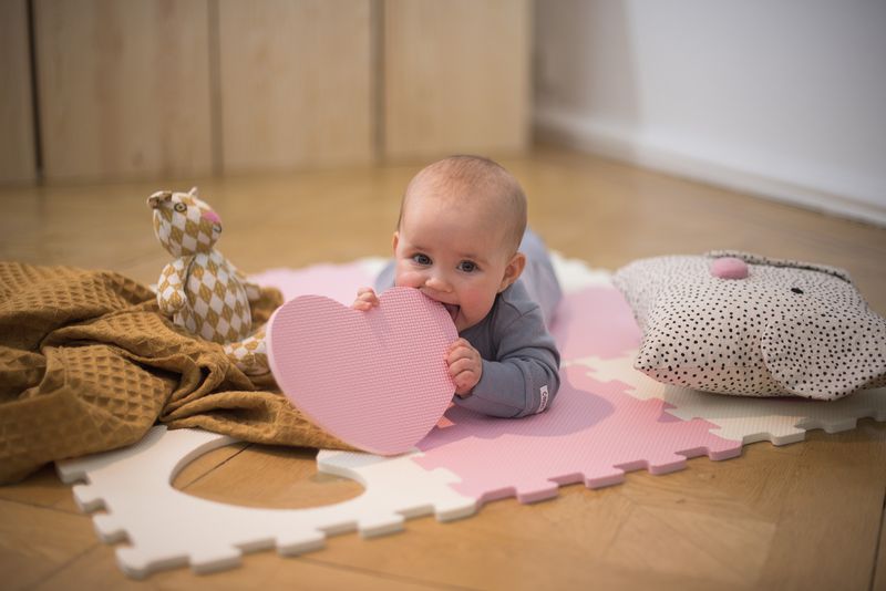 Abilica - BabyMat Puzzle - Rosa/Sand