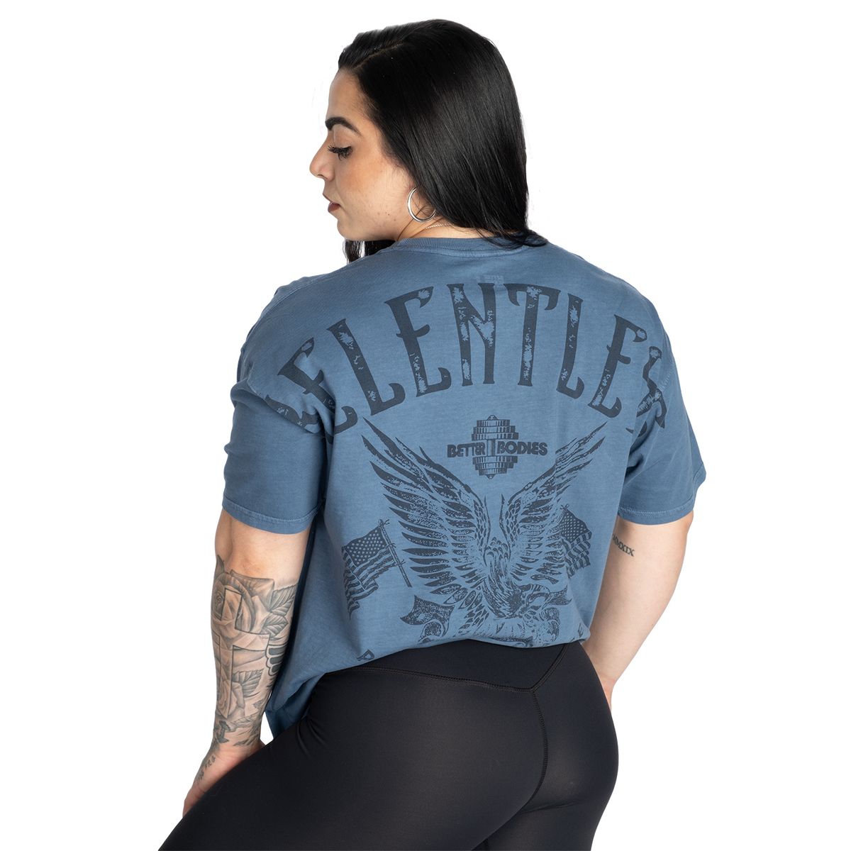 Better Bodies Relentless Oversized Tee - Washed Sky Blue