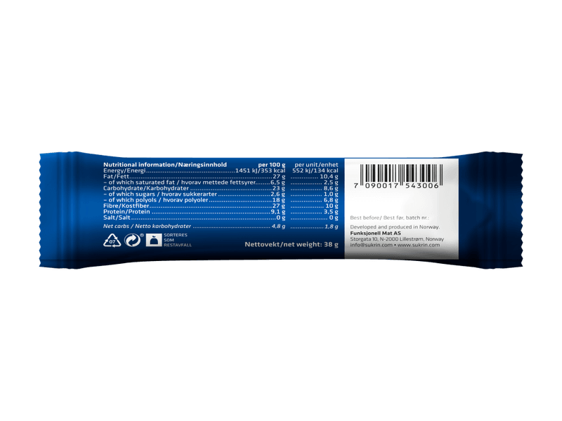 Sukrin - Marzipan Bar 38g