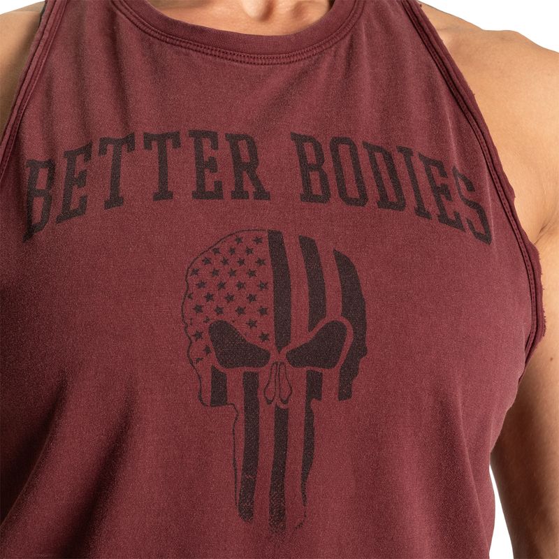 Better Bodies Skull Empire Tank - Washed Maroon