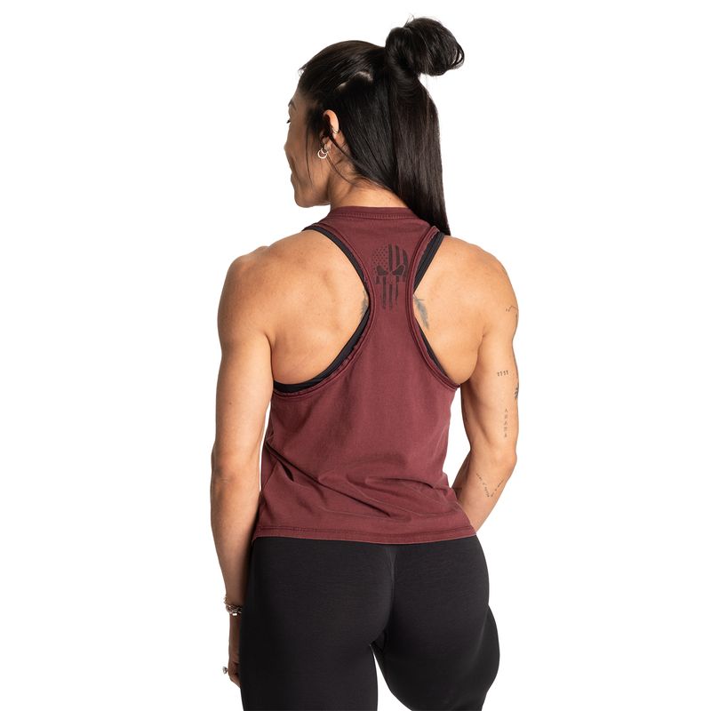 Better Bodies Skull Empire Tank - Washed Maroon