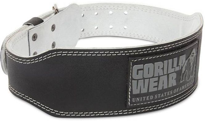 Hovedbilde Gorilla Wear - Leather Padded Belt 10cm - Black/Grey