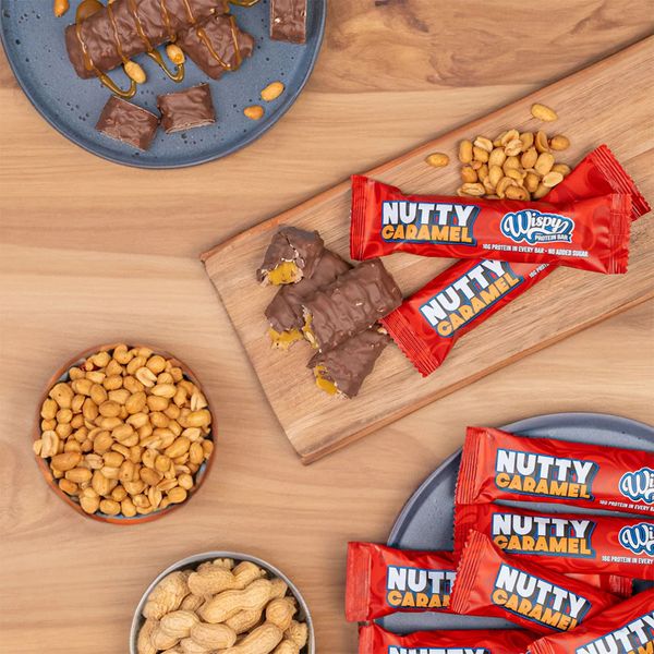 Hovedbilde Wispy Proteinbar - Nutty Caramel 55g