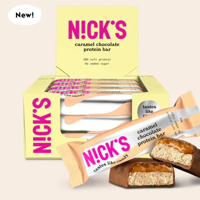 Hovedbilde Nicks - Proteinbar - Caramel Chocolate 50g