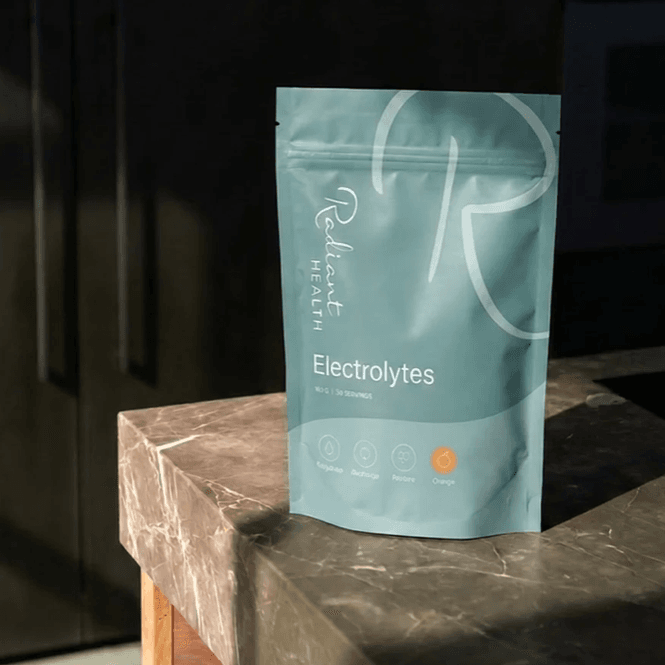 Hovedbilde Radiant Health - Elektrolyttpulver Orange 180g