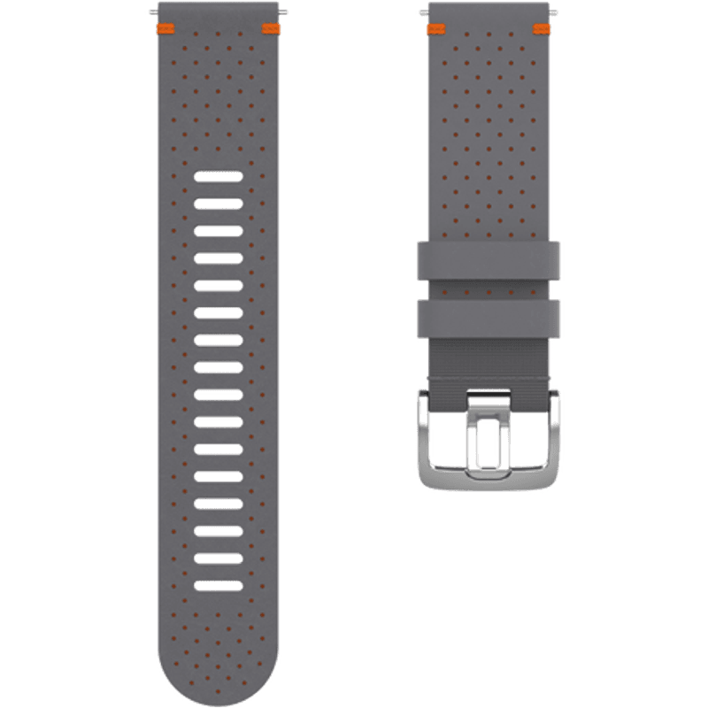 Polar Wristband Perforated Leather 22mm - Black/Red M/L