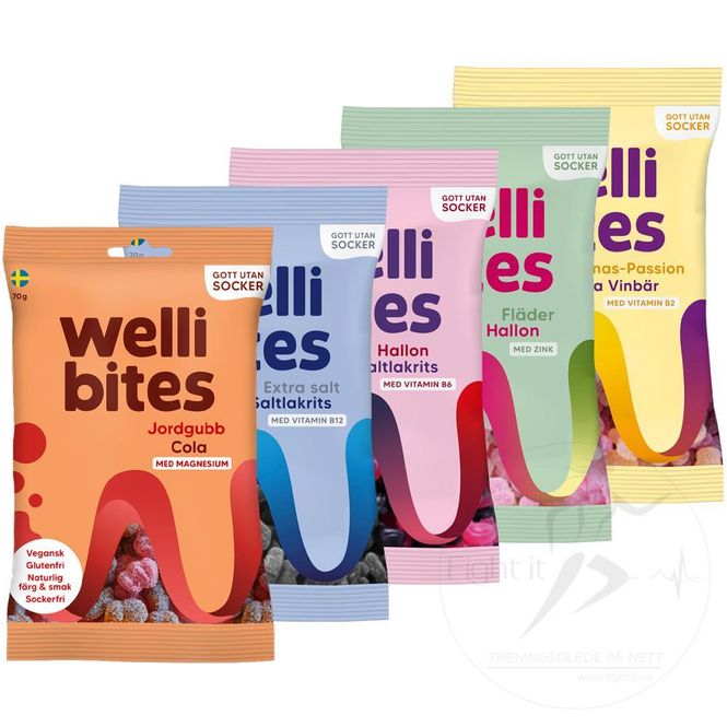 Hovedbilde Wellibites Mikspakke (12x70g)