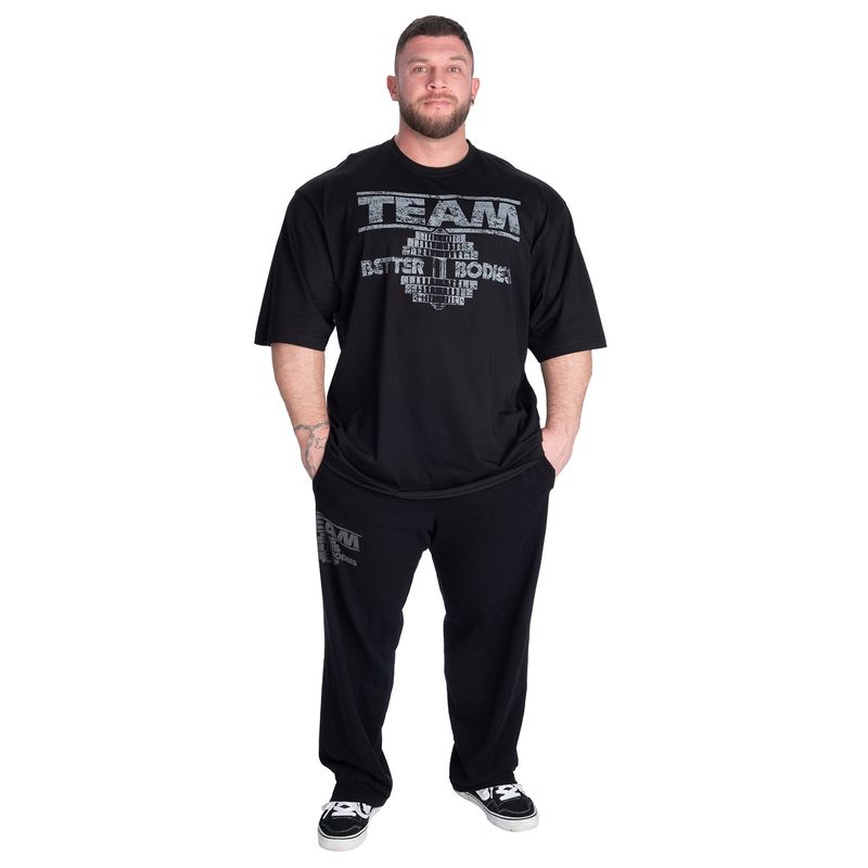 Better Bodies Team Pump Cover Iron Tee - Black/Grey