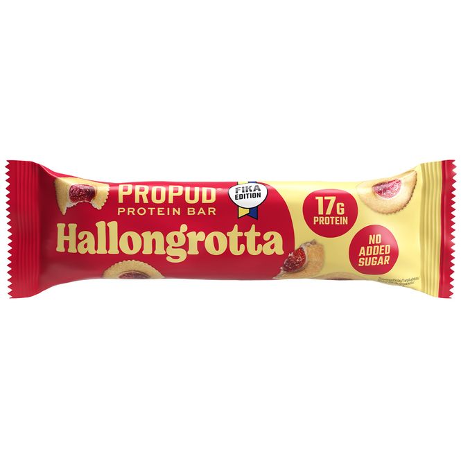 Hovedbilde Njie - ProPud Proteinbar - Hallongrotta 55g